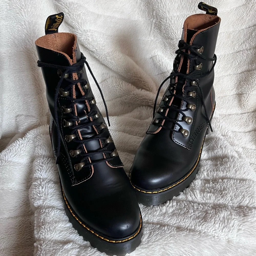 Dr. Martens Leona Boot, Color Black, Size US 8, Only Worn Once. - Picture 8 of 13